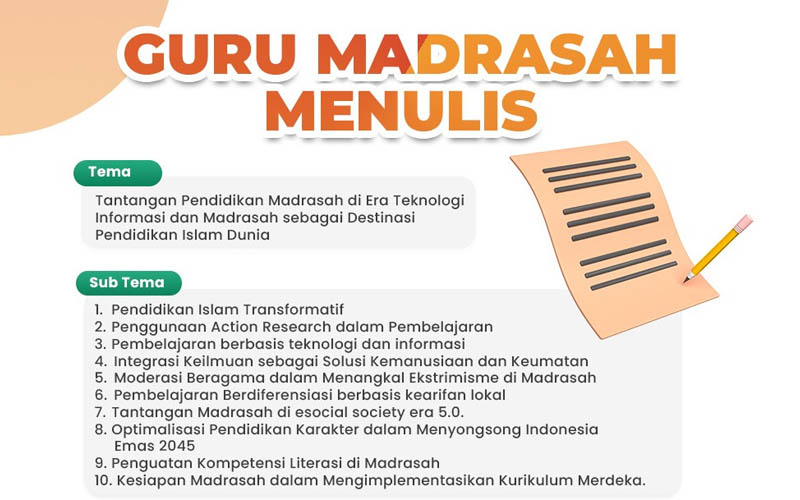 Pelatihan Menulis Bagi Para Guru Madrasah, Buruan Daftar! | MOESLIM.ID